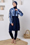 Zaser Parachute Stretch Fabric Long Sleeve Hijab Swimsuit 1405 - 4
