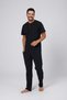 Men's Short Sleeve 3 Piece Combed Cotton Pajama Shorts Set - 4