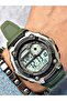 Green Color Digital Waterproof Original Men's Wristwatch + Bracelet - 2