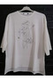 1st quality knitwear, shiny, three-quarter sleeve, relaxed fit, cotton sweater - 5