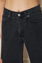 Women's Loose Wide Leg High Waist Baggy Smoked Jeans - 4
