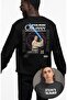 Unisex Oversized Obi-Wan Star Wars Back Printed Crew Neck Hoodless Sweatshirt