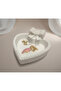 Elegant Bow Design Heart Jewelry Dish |   Plastic Jewelry Organizer - 10 cm