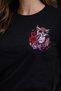 Unisex Premium Cotton T-Shirt – Minimal Owl & Rose Pattern, Casual Stylish Design - 3