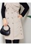 Women's Belted Buttoned Sleeveless Trench Vest - 7