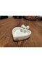 Elegant Bow Design Heart Jewelry Dish |   Plastic Jewelry Organizer - 10 cm - 3