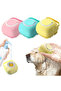 Cat and Dog Washing Bag with Shampoo Compartment, Pet Bath Loofah with Compartment, Pink - 2