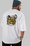 Gym, Sports, Fitness 25 Back Printed White Oversize T-Shirt Men's Women's Cotton Crew Neck T-Shirt - 7