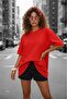 Mily Women's Oversized Basic Crew Neck Cotton T-Shirt Relaxed Fit Unisex Couple Outfit