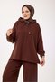 44142 - Stylish Comfortable Casual Felt Knitwear Hooded Women's Set with Pants - 4