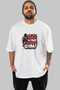Gym, Sports, Fitness 56 Pre-Printed White Oversized T-Shirt Men's Women's Cotton Crew Neck T-Shirt