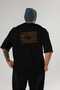 Gym, Sports, Fitness 55 Back Printed Black Oversize T-Shirt Men's Women's Cotton Crew Neck T-Shirt