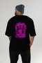 Gym, Sports, Fitness 34 Back Printed Black Oversize T-Shirt Men's Women's Cotton Crew Neck T-Shirt - 5