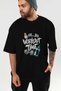 Gym, Sports, Fitness 35 Pre-Printed Black Oversize T-Shirt Men's Women's Cotton Crew Neck T-Shirt - 7