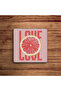 Love and Joy Themed Pop Art Natural Stone Travertine Coasters Stone Coasters Set of 4 - 4