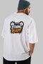 Gym, Sports, Fitness 58 Back Printed White Oversize T-Shirt Men's Women's Cotton Crew Neck T-Shirt - 7