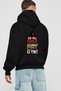 Gym, Sports, Fitness 50 Black Hoodie with Back Print Oversize Hooded Sweatshirt for Men and Women