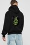 Gym, Sports, Fitness 63 Black Hoodie with Back Print Oversize Hooded Sweatshirt Men Women