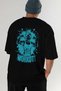 Gym, Sports, Fitness 77 Back Printed Black Oversize T-Shirt Men's Women's Cotton Crew Neck T-Shirt - 7