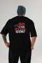 Gym, Sports, Fitness 56 Back Printed Black Oversize T-Shirt Men's Women's Cotton Crew Neck T-Shirt