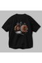 Gym, Sports, Fitness 18 Back Printed Black Oversize T-Shirt Men's Women's Cotton Crew Neck T-Shirt - 3