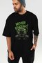 Gym, Sports, Fitness 32 Pre-Printed Black Oversize T-Shirt Men's Women's Cotton Crew Neck T-Shirt - 7