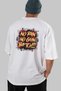 Gym, Sports, Fitness 3 Back Printed White Oversize T-Shirt Men's Women's Cotton Crew Neck T-Shirt - 6