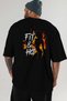 Gym, Sports, Fitness 14 Back Printed Black Oversize T-Shirt Men's Women's Cotton Crew Neck T-Shirt - 6