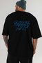 Gym, Sports, Fitness 100% Black Oversize T-Shirt with Back Print for Men and Women Cotton Crew Neck T-Shirt - 6