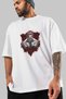 Gym, Sports, Fitness 24 Pre-Printed White Oversized T-Shirt Men's Women's Cotton Crew Neck T-Shirt - 3