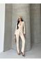 Double Breasted Blazer Suit with Buckle Buttons - 5