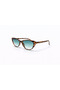 Adron Leopard Pattern Green Glass Vintage Retro Cat Sunglasses
