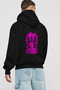 Gym, Sports, Fitness 34 Back Printed Black Hoodie Oversize Hooded Sweatshirt Men Women