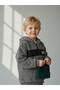 Boy's Hooded Half-Zip Design Plush Sweat - 3