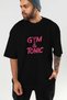 Gym, Sports, Fitness 97 Pre-Printed Black Oversize T-Shirt Men's Women's Cotton Crew Neck T-Shirt - 7