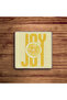 Love and Joy Themed Pop Art Natural Stone Travertine Coasters Stone Coasters Set of 4 - 3