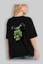Gym, Sports, Fitness 63 Back Printed Black Oversize T-Shirt Men's Women's Cotton Crew Neck T-Shirt - 4