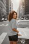 Mily Women's Oversized Basic Crew Neck Cotton T-Shirt Relaxed Fit Unisex Couple Outfit - 3