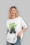 Gym, Sports, Fitness 32 Pre-Printed White Oversized T-Shirt Men's Women's Cotton Crew Neck T-Shirt - 4