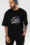 Gym, Sports, Fitness 76 Pre-Printed Black Oversize T-Shirt Men's Women's Cotton Crew Neck T-Shirt - 7