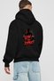 Gym, Sports, Fitness 36 Back Printed Black Hoodie Oversize Hooded Sweatshirt Men Women