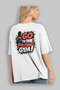 Gym, Sports, Fitness 56 Back Printed White Oversize T-Shirt Men's Women's Cotton Crew Neck T-Shirt - 3