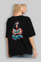 Gym, Sports, Fitness 62 Back Printed Black Oversize T-Shirt Men's Women's Cotton Crew Neck T-Shirt - 4
