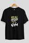 Gym, Sports, Fitness 6 Pre-Printed Black Oversize T-Shirt Men's Women's Cotton Crew Neck T-Shirt - 2