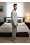Men's Gray Long Sleeve Pajama Set - 3