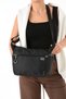 Sanmorris Women's Water Resistant Parachute Fabric 3-Eye Cross Strap Travel and Shoulder Bag 6013