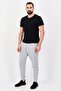 Men 4 Pcs Crew Neck Short Sleeve Brand Logo T-Shirt, Black - 4