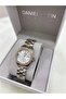 Rose Silver Double Color Stone Calendar Wristwatch - 2