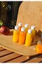 6 Pieces of 100 ml Plastic Ginger Shot Bottles with White Leak-Proof Caps Detox Fruit Shot Bottles - 5