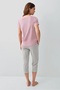 Plerre Cardln Modal Cotton Circular Neck Short Sleeve Women's Capri Pajama Set 9172 - 2